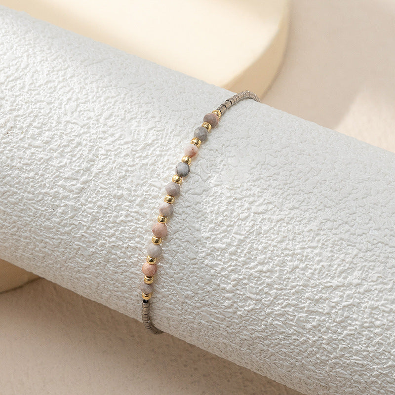 Wholesale Adjustable Color Stone Braided Bracelet